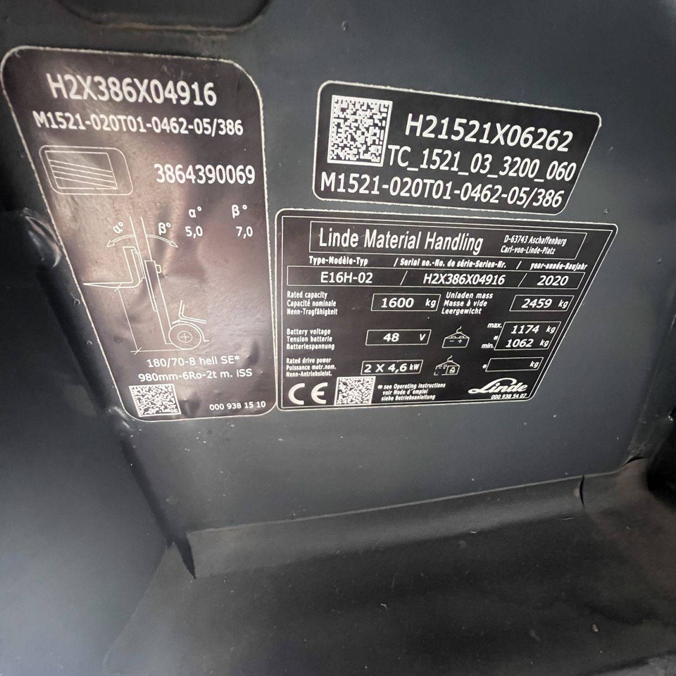 Wózek widłowy elektryczny Linde E16H (386-02) EVO: zdjęcie 11