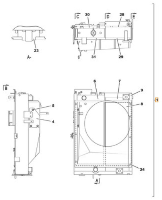 Case KAH16530 - Chłodnica do Maszyn budowlanych: zdjęcie 1 Case KAH16530 - Chłodnica do Maszyn budowlanych: zdjęcie 1