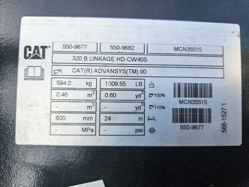 Caterpillar 5509677 - Łyżka do koparki: zdjęcie 1 Caterpillar 5509677 - Łyżka do koparki: zdjęcie 1