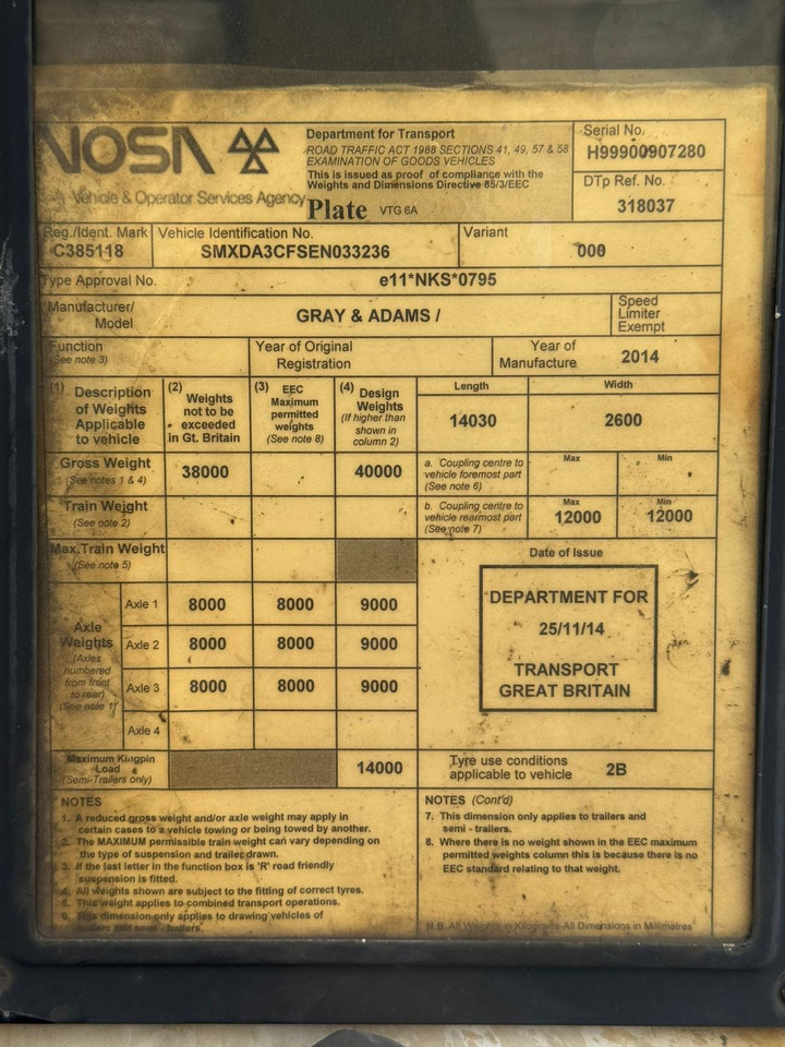 Gray and Adams 2014 SLXe 300 – CML22SC - Naczepa chłodnia: zdjęcie 4 Gray and Adams 2014 SLXe 300 – CML22SC - Naczepa chłodnia: zdjęcie 4