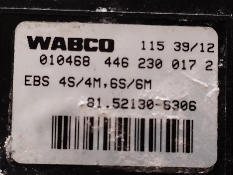 ZAWÓR HAMULCA GŁÓWNEGO MAN TGL TGM 81521306306 4462300172 WABCO - Zawór hamulcowy: zdjęcie 2 ZAWÓR HAMULCA GŁÓWNEGO MAN TGL TGM 81521306306 4462300172 WABCO - Zawór hamulcowy: zdjęcie 2