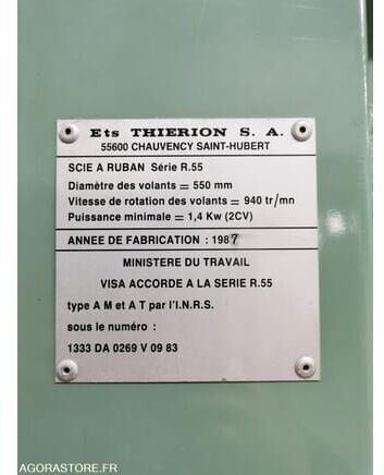 THIERION R 55 - Piła taśmowa do drewna: zdjęcie 2 THIERION R 55 - Piła taśmowa do drewna: zdjęcie 2
