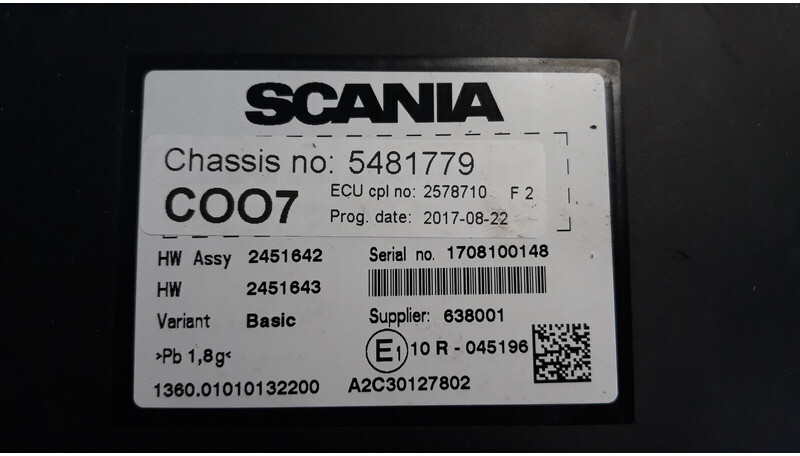 Scania R - ECU do Samochodów ciężarowych: zdjęcie 4 Scania R - ECU do Samochodów ciężarowych: zdjęcie 4