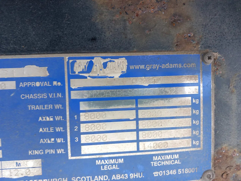 Naczepa chłodnia Gray and Adams 6X THERMO KING SLX 200 -13,4X2,5X2,6 METER - BPW DRUM BRAKES: zdjęcie 8 Naczepa chłodnia Gray and Adams 6X THERMO KING SLX 200 -13,4X2,5X2,6 METER - BPW DRUM BRAKES: zdjęcie 8