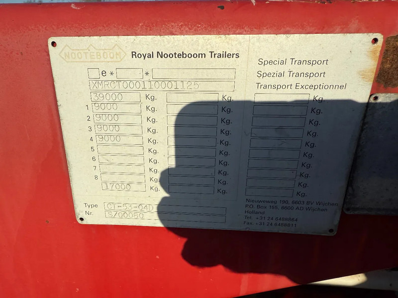 Naczepa kontenerowiec/ System wymienny Nooteboom CT-53-04D + CT-26-01,COMBITRAILER 2x20-30-40-45ft HC, 3 X LIFT 2 X STUUR TUV TILL 08-03-2026: zdjęcie 19 Naczepa kontenerowiec/ System wymienny Nooteboom CT-53-04D + CT-26-01,COMBITRAILER 2x20-30-40-45ft HC, 3 X LIFT 2 X STUUR TUV TILL 08-03-2026: zdjęcie 19