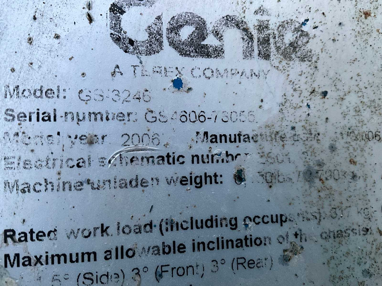 Podnośnik koszowy 2006 GENIE GS-3246 AERIAL PLATFORM: zdjęcie 12