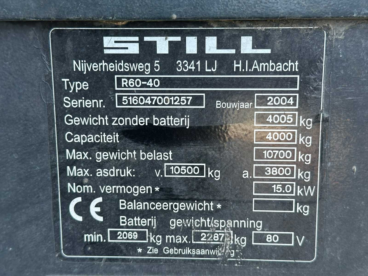 STILL - R60-40 - FORKLIFT TRUCKS - 2004 - Wózek widłowy: zdjęcie 5 STILL - R60-40 - FORKLIFT TRUCKS - 2004 - Wózek widłowy: zdjęcie 5