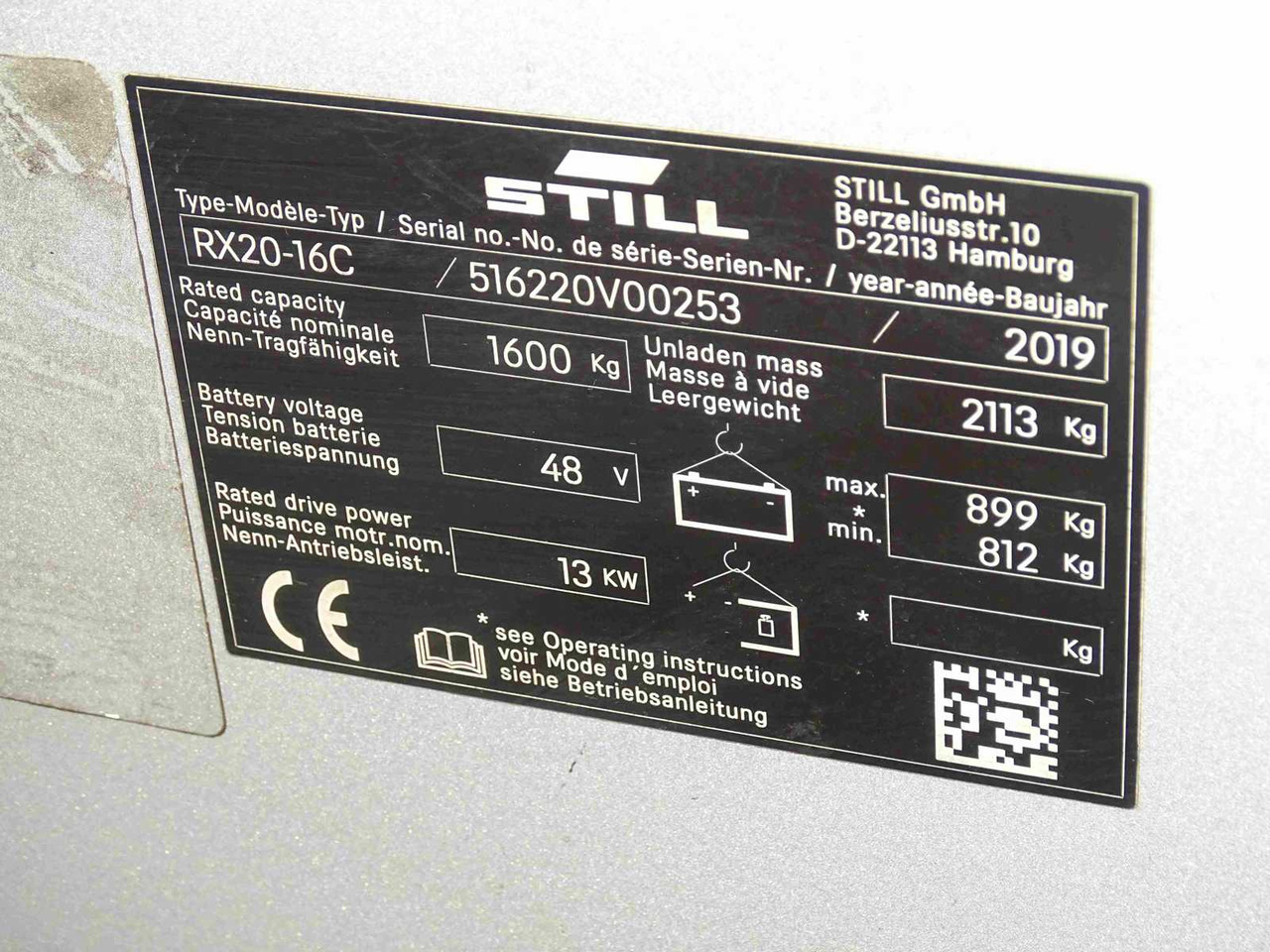 STILL RX20-16C FORKLIFT - Wózek widłowy: zdjęcie 5 STILL RX20-16C FORKLIFT - Wózek widłowy: zdjęcie 5