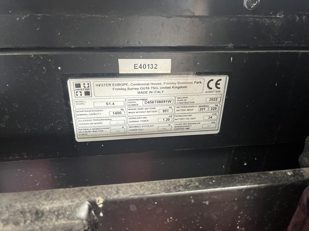 Hyster S1.4 - Wózek wys. podnoszenia: zdjęcie 5 Hyster S1.4 - Wózek wys. podnoszenia: zdjęcie 5