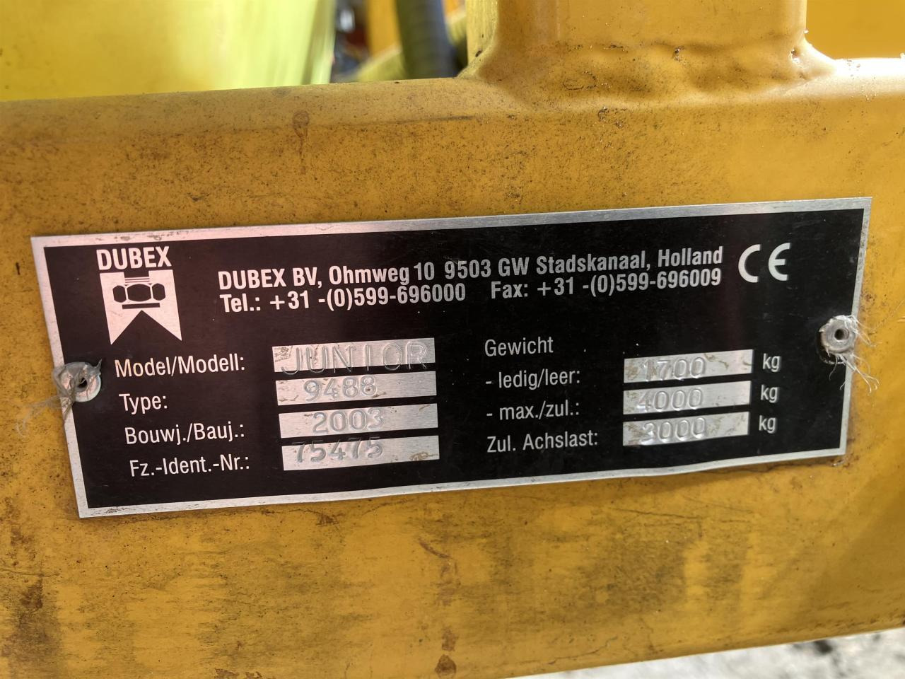 Dubex Junior 2500-27 - Opryskiwacz przyczepiany: zdjęcie 4 Dubex Junior 2500-27 - Opryskiwacz przyczepiany: zdjęcie 4