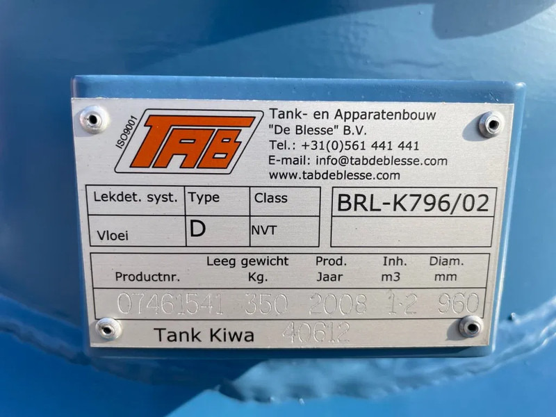 Zbiornik magazynowy De Blesse BV KIWA 1200 liter dubbelwandige Dieseltank: zdjęcie 11 Zbiornik magazynowy De Blesse BV KIWA 1200 liter dubbelwandige Dieseltank: zdjęcie 11
