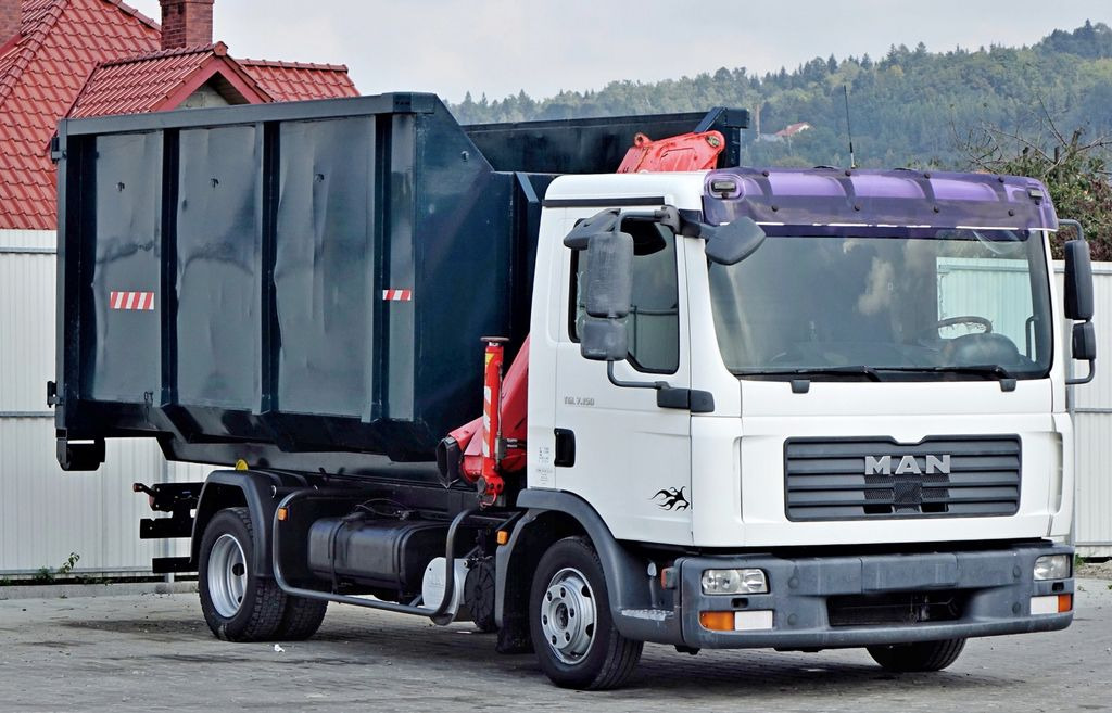 MAN TGL 7.150 Abrollkipper + Kran !! MAN TGL 7.150 Abrollkipper + Kran !! - Samochod ciężarowy z HDS, Ciężarówka hakowiec: zdjęcie 3 MAN TGL 7.150 Abrollkipper + Kran !! MAN TGL 7.150 Abrollkipper + Kran !! - Samochod ciężarowy z HDS, Ciężarówka hakowiec: zdjęcie 3