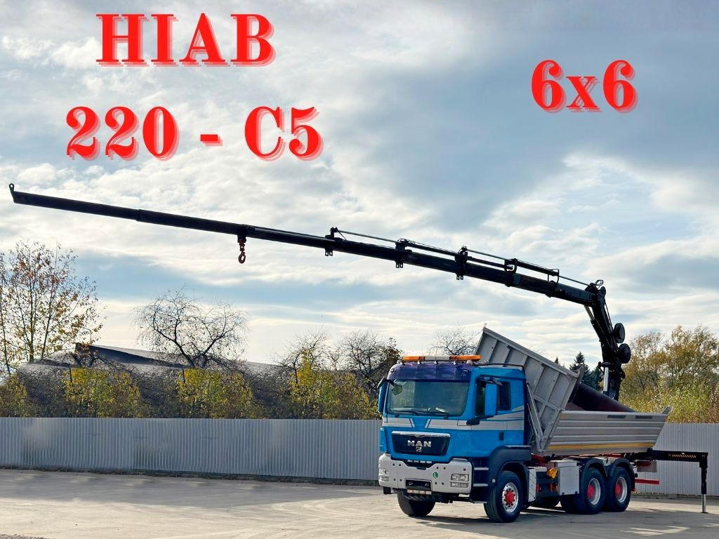 MAN TGS 26.480 * HIAB 220 - C5 + FUNK / 6x6 - Wywrotka, Samochod ciężarowy z HDS: zdjęcie 1 MAN TGS 26.480 * HIAB 220 - C5 + FUNK / 6x6 - Wywrotka, Samochod ciężarowy z HDS: zdjęcie 1