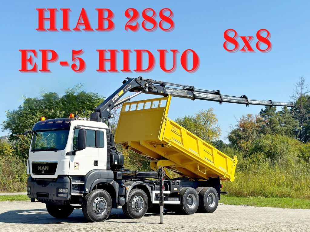 MAN TGS 32.510 * HIAB 288 EP - 5HIDUO/ FUNK * 8x8 - Wywrotka, Samochod ciężarowy z HDS: zdjęcie 1 MAN TGS 32.510 * HIAB 288 EP - 5HIDUO/ FUNK * 8x8 - Wywrotka, Samochod ciężarowy z HDS: zdjęcie 1