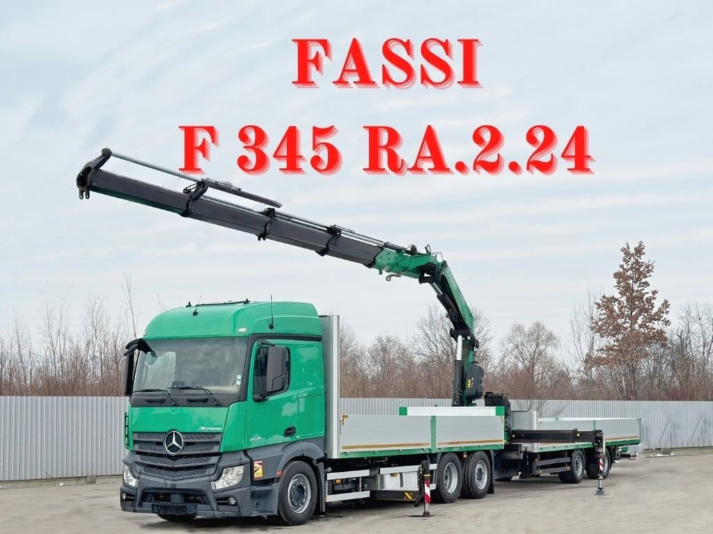 Mercedes-Benz ACTROS 2645 * FASSI F345.24 + FUNK + Anhänger - Samochod ciężarowy z HDS: zdjęcie 1 Mercedes-Benz ACTROS 2645 * FASSI F345.24 + FUNK + Anhänger - Samochod ciężarowy z HDS: zdjęcie 1