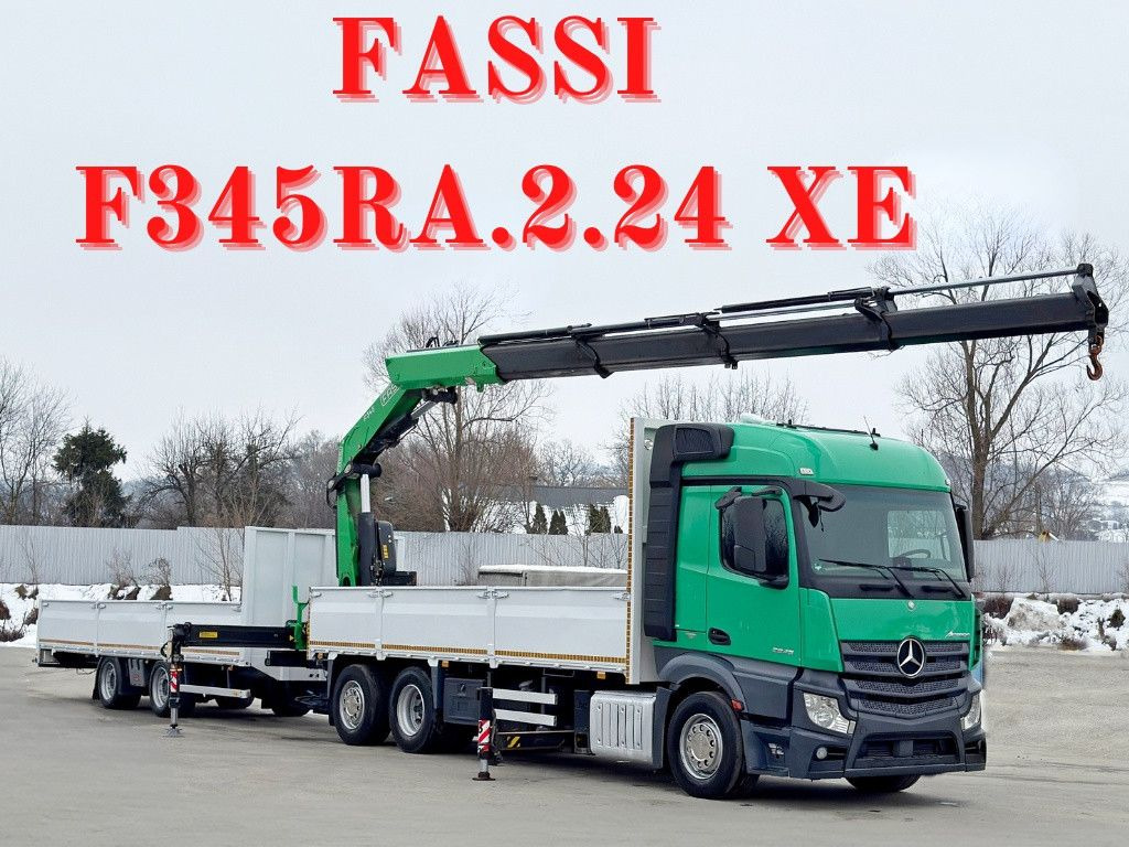 Mercedes-Benz ACTROS 2645 * FASSI F345.24 XE + FUNK + Anhänger - Samochod ciężarowy z HDS: zdjęcie 1 Mercedes-Benz ACTROS 2645 * FASSI F345.24 XE + FUNK + Anhänger - Samochod ciężarowy z HDS: zdjęcie 1