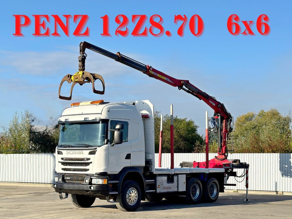 Scania G490* HOLZTRANSPORTER * PENZ 12Z8.70* 6x6 - Samochod ciężarowy z HDS: zdjęcie 1 Scania G490* HOLZTRANSPORTER * PENZ 12Z8.70* 6x6 - Samochod ciężarowy z HDS: zdjęcie 1