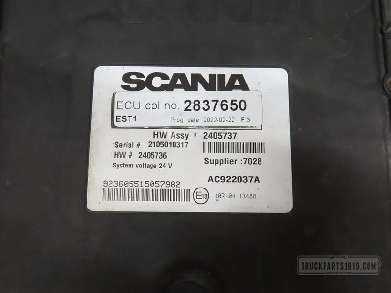 Scania 2837650 | EST1 regeleenheid - ECU do Samochodów ciężarowych: zdjęcie 2 Scania 2837650 | EST1 regeleenheid - ECU do Samochodów ciężarowych: zdjęcie 2