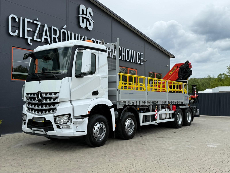 Mercedes-Benz Arocs Actros 3236 // E6 // 8x4 // Palfinger PK4800 - Samochód ciężarowy skrzyniowy/ Platforma, Samochod ciężarowy z HDS: zdjęcie 1 Mercedes-Benz Arocs Actros 3236 // E6 // 8x4 // Palfinger PK4800 - Samochód ciężarowy skrzyniowy/ Platforma, Samochod ciężarowy z HDS: zdjęcie 1