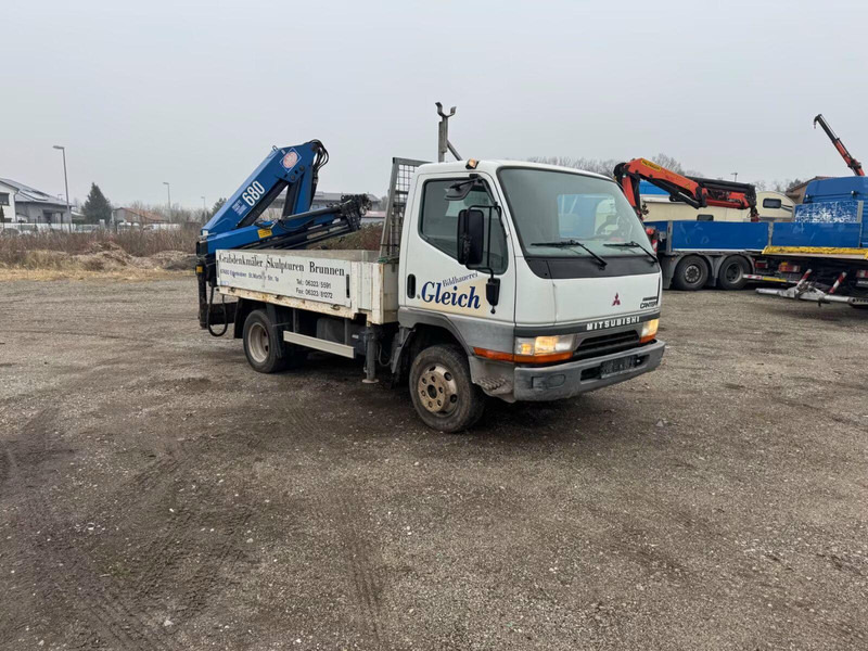 Mitsubishi Canter FE649 - Flatbed truck + crane - Samochód ciężarowy skrzyniowy/ Platforma, Samochod ciężarowy z HDS: zdjęcie 2 Mitsubishi Canter FE649 - Flatbed truck + crane - Samochód ciężarowy skrzyniowy/ Platforma, Samochod ciężarowy z HDS: zdjęcie 2