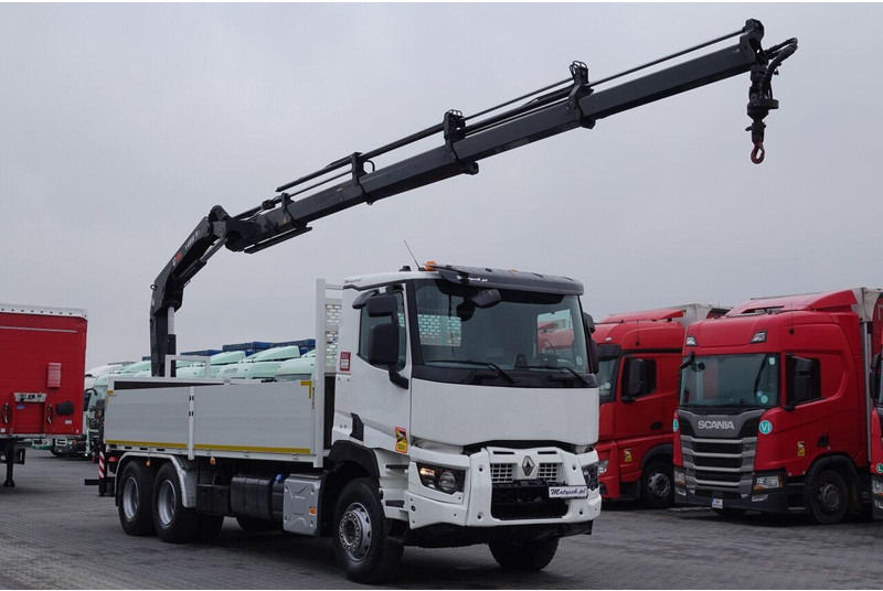 Renault C 380 / 6x4 / SKRZYNIOWY 6,6 m / + HDS HIAB 188 x-hiduo wysów: 1 - Samochód ciężarowy skrzyniowy/ Platforma, Samochod ciężarowy z HDS: zdjęcie 1 Renault C 380 / 6x4 / SKRZYNIOWY 6,6 m / + HDS HIAB 188 x-hiduo wysów: 1 - Samochód ciężarowy skrzyniowy/ Platforma, Samochod ciężarowy z HDS: zdjęcie 1