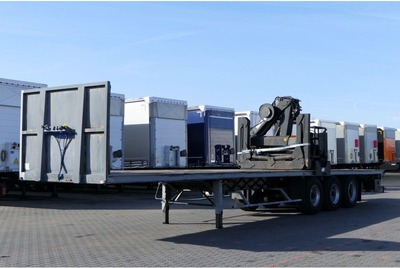 Samro NACZEPA PLATFORMA + HDS HIAB R 150 / DO BUDOWLANKI / PODŁOGA SZY - Naczepa platforma/ Burtowa: zdjęcie 1 Samro NACZEPA PLATFORMA + HDS HIAB R 150 / DO BUDOWLANKI / PODŁOGA SZY - Naczepa platforma/ Burtowa: zdjęcie 1