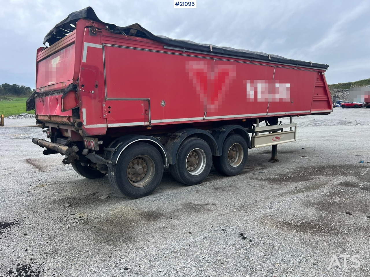 Fliegl Fahrzeugbau ass 372 Asfalt semi m/ Push off system og El.kapell - Naczepa, Maszyna drogowa: zdjęcie 1 Fliegl Fahrzeugbau ass 372 Asfalt semi m/ Push off system og El.kapell - Naczepa, Maszyna drogowa: zdjęcie 1