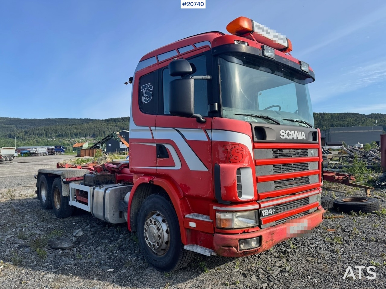 Scania R124 - Ciężarówka hakowiec: zdjęcie 1 Scania R124 - Ciężarówka hakowiec: zdjęcie 1
