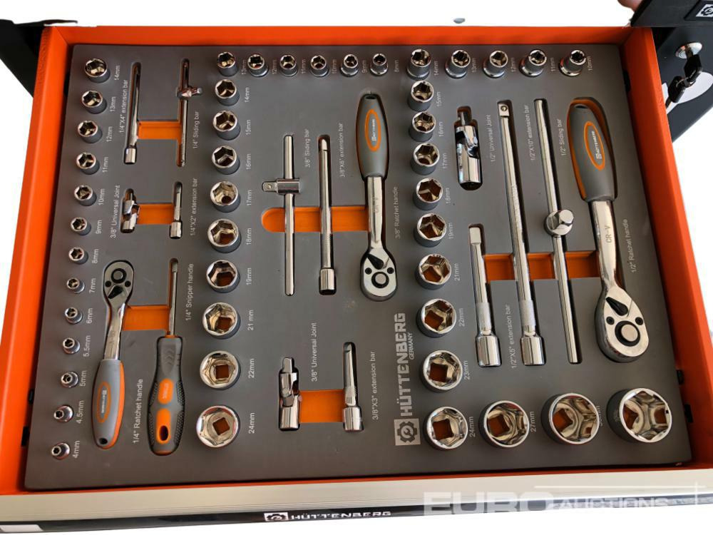 Unused Hüttenberg Tool Trolley, 6 Drawers with Tools - Wyposażenie garażu/ Warsztatów: zdjęcie 3 Unused Hüttenberg Tool Trolley, 6 Drawers with Tools - Wyposażenie garażu/ Warsztatów: zdjęcie 3