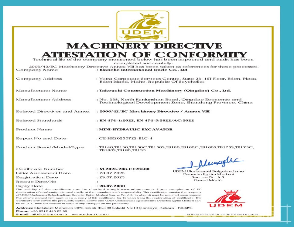 Takeuchi TB150 - Minikoparka: zdjęcie 1 Takeuchi TB150 - Minikoparka: zdjęcie 1