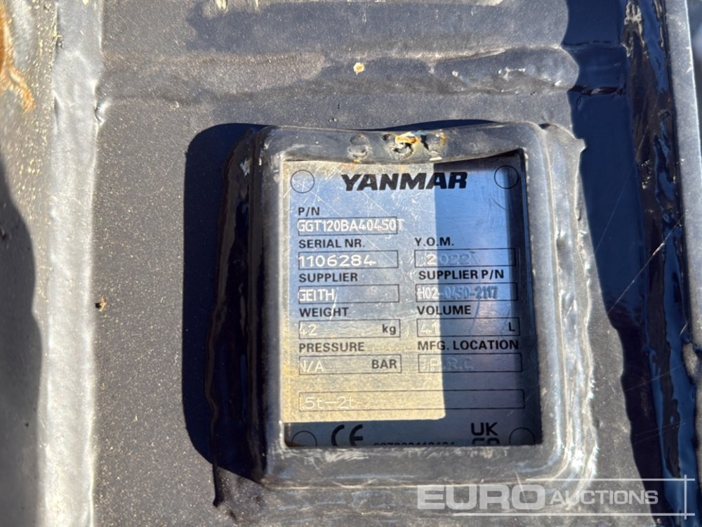 Nowy Łyżka Yanmar Digging Bucket GGT120BA40450T to suit 1.5-2 Ton Excavator (S/Ns 1106279, 1106284, 1106290) (3 of): zdjęcie 6 Nowy Łyżka Yanmar Digging Bucket GGT120BA40450T to suit 1.5-2 Ton Excavator (S/Ns 1106279, 1106284, 1106290) (3 of): zdjęcie 6