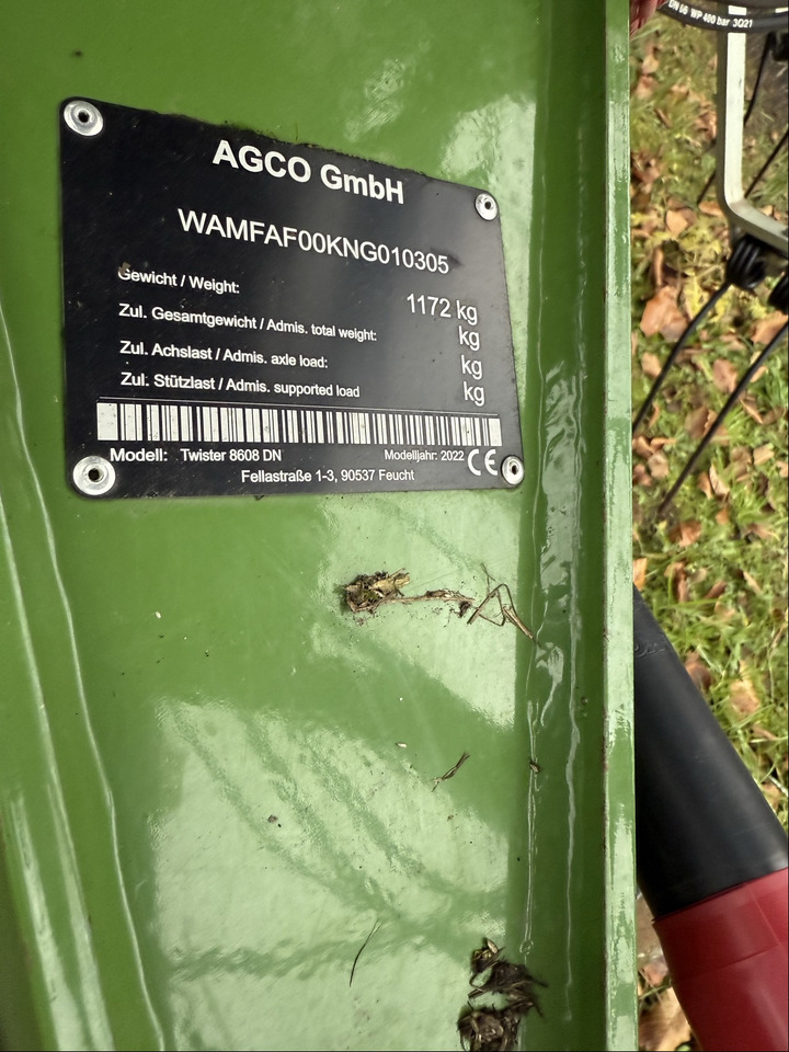 Fendt Twister 8608 DN - Przetrząsacz: zdjęcie 2 Fendt Twister 8608 DN - Przetrząsacz: zdjęcie 2