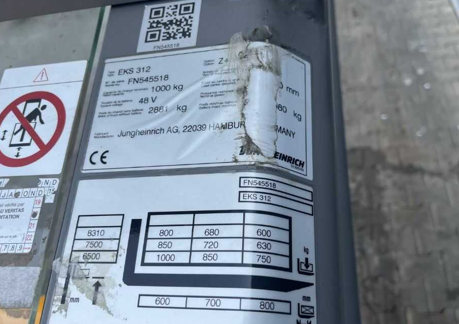 Jungheinrich EKS312 - Wózek do komisjonowania: zdjęcie 4 Jungheinrich EKS312 - Wózek do komisjonowania: zdjęcie 4