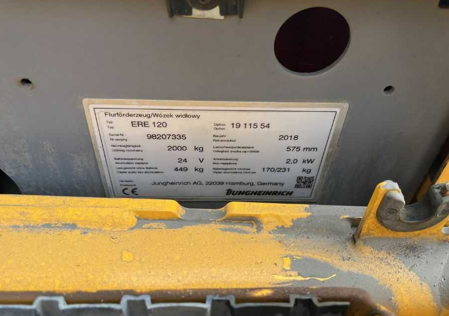 Jungheinrich ERE120 - Wózek paletowy: zdjęcie 4 Jungheinrich ERE120 - Wózek paletowy: zdjęcie 4