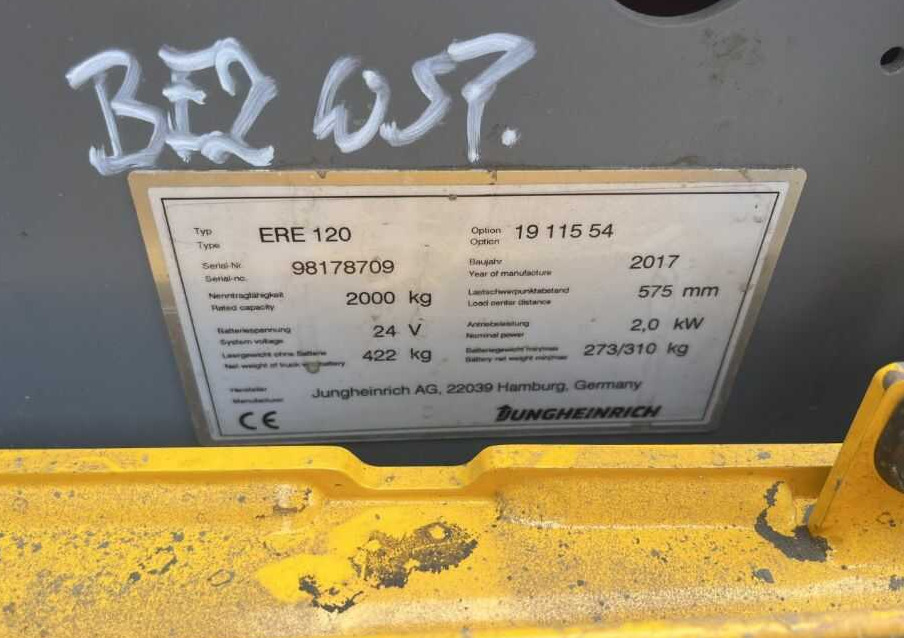 Jungheinrich ERE120 - Wózek paletowy: zdjęcie 4 Jungheinrich ERE120 - Wózek paletowy: zdjęcie 4