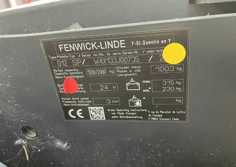 Linde D12SP - Wózek wys. podnoszenia: zdjęcie 4 Linde D12SP - Wózek wys. podnoszenia: zdjęcie 4