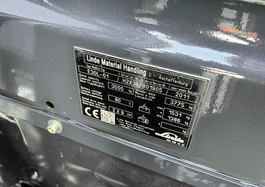 Linde E30L-01 - Wózek widłowy elektryczny: zdjęcie 4 Linde E30L-01 - Wózek widłowy elektryczny: zdjęcie 4
