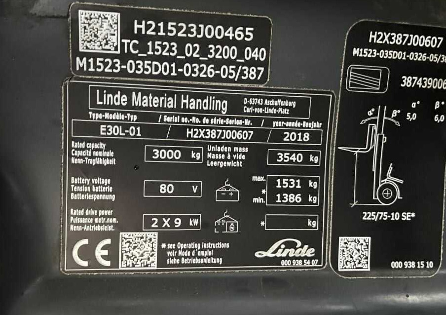 Linde E30L-01 - Wózek widłowy elektryczny: zdjęcie 5 Linde E30L-01 - Wózek widłowy elektryczny: zdjęcie 5