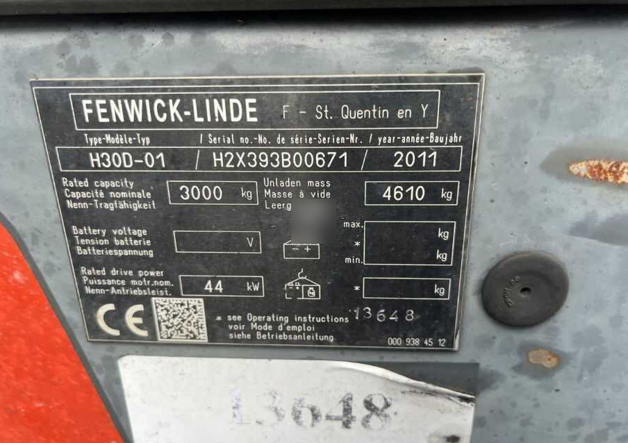 Linde H30D-01 - Wózek widłowy diesel: zdjęcie 4 Linde H30D-01 - Wózek widłowy diesel: zdjęcie 4