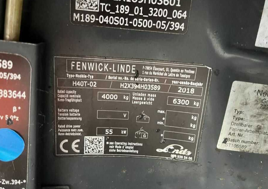 Linde H40T-02 - Wózek widłowy gazowy: zdjęcie 4 Linde H40T-02 - Wózek widłowy gazowy: zdjęcie 4