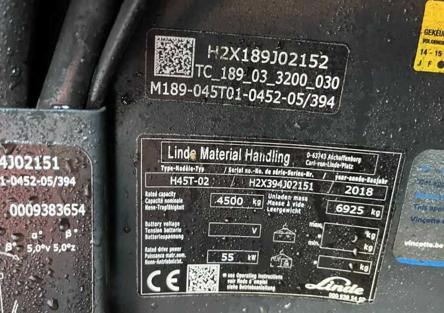 Linde H45T-02 - Wózek widłowy gazowy: zdjęcie 4 Linde H45T-02 - Wózek widłowy gazowy: zdjęcie 4