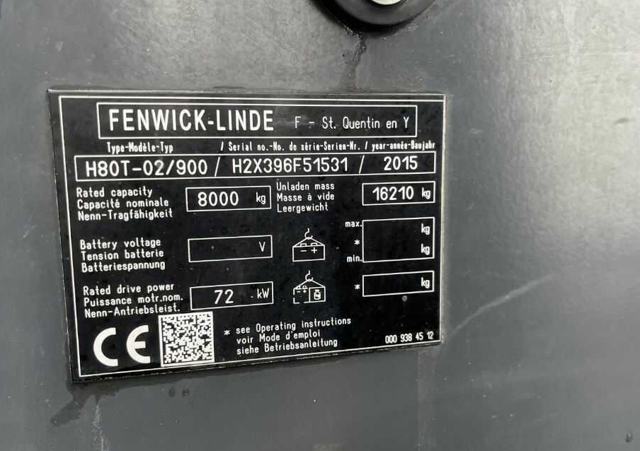 Linde H80T-02/900 - Wózek widłowy gazowy: zdjęcie 4 Linde H80T-02/900 - Wózek widłowy gazowy: zdjęcie 4