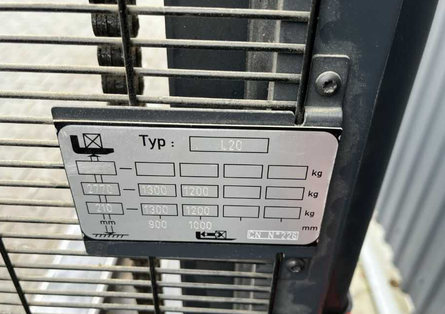 Linde L20 - Wózek wys. podnoszenia: zdjęcie 5 Linde L20 - Wózek wys. podnoszenia: zdjęcie 5