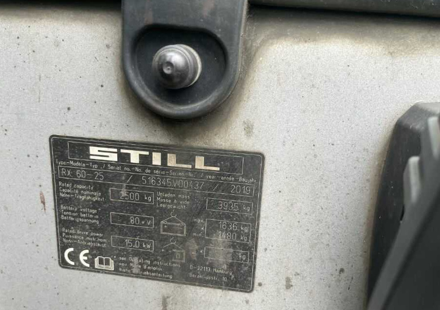 Still RX60-25 - Wózek widłowy elektryczny: zdjęcie 4 Still RX60-25 - Wózek widłowy elektryczny: zdjęcie 4