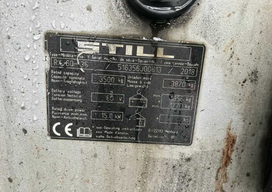 Still RX60-35 - Wózek widłowy elektryczny: zdjęcie 4 Still RX60-35 - Wózek widłowy elektryczny: zdjęcie 4