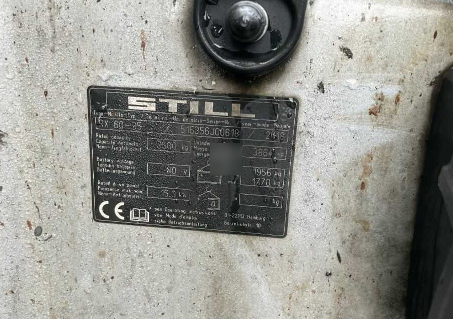 Still RX60-35 - Wózek widłowy elektryczny: zdjęcie 4 Still RX60-35 - Wózek widłowy elektryczny: zdjęcie 4