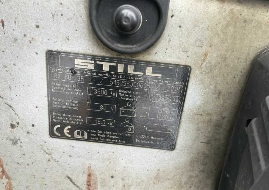 Still RX60-35 - Wózek widłowy elektryczny: zdjęcie 4 Still RX60-35 - Wózek widłowy elektryczny: zdjęcie 4
