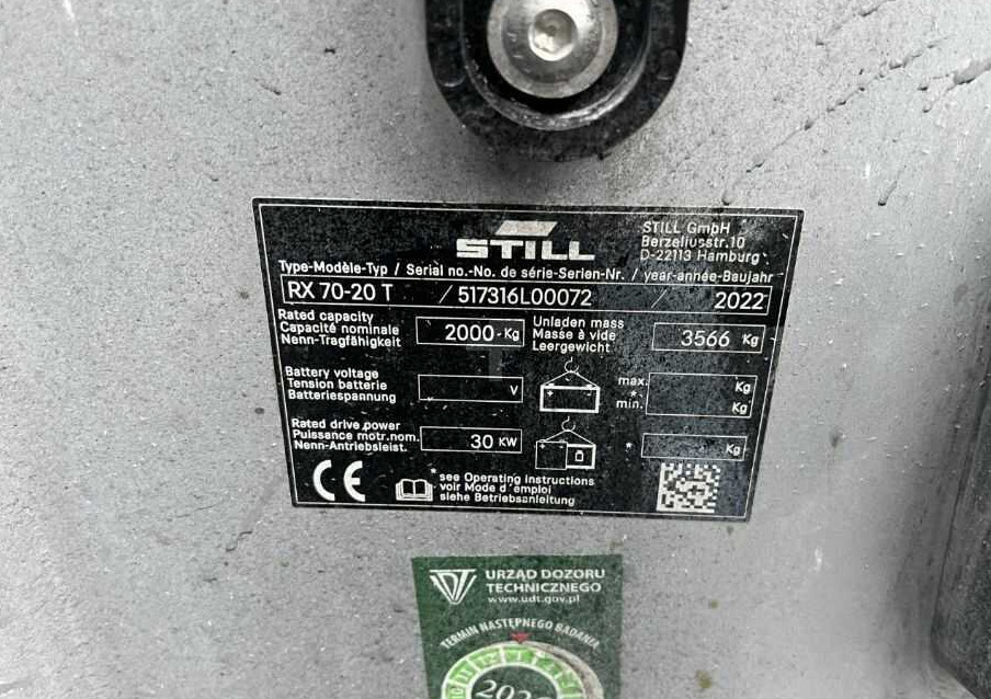Still RX70-20T - Wózek widłowy gazowy: zdjęcie 4 Still RX70-20T - Wózek widłowy gazowy: zdjęcie 4