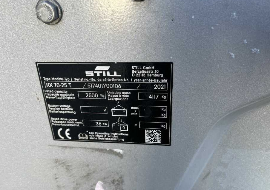 Still RX70-25T - Wózek widłowy gazowy: zdjęcie 4 Still RX70-25T - Wózek widłowy gazowy: zdjęcie 4