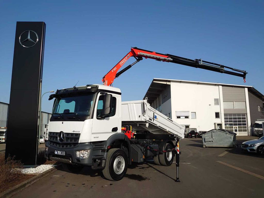 Mercedes-Benz Arocs 1832 KK 4x2 Kipper+Kran Fassi F120+Funk Mercedes-Benz Arocs 1832 KK 4x2 Kipper+Kran Fassi F120+Funk - Wywrotka, Samochod ciężarowy z HDS: zdjęcie 2 Mercedes-Benz Arocs 1832 KK 4x2 Kipper+Kran Fassi F120+Funk Mercedes-Benz Arocs 1832 KK 4x2 Kipper+Kran Fassi F120+Funk - Wywrotka, Samochod ciężarowy z HDS: zdjęcie 2